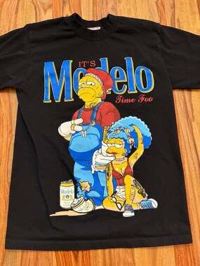 It's Modelo Time Foo Homer and Marge Graphic T-Shirt